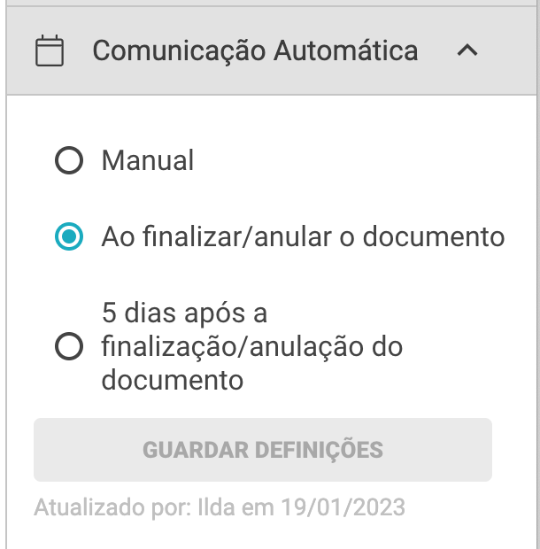 Comunicação por Webservice ao FCT